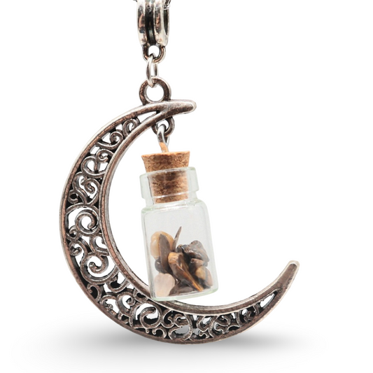 Necklace - Moon Bottle - Tiger Eye