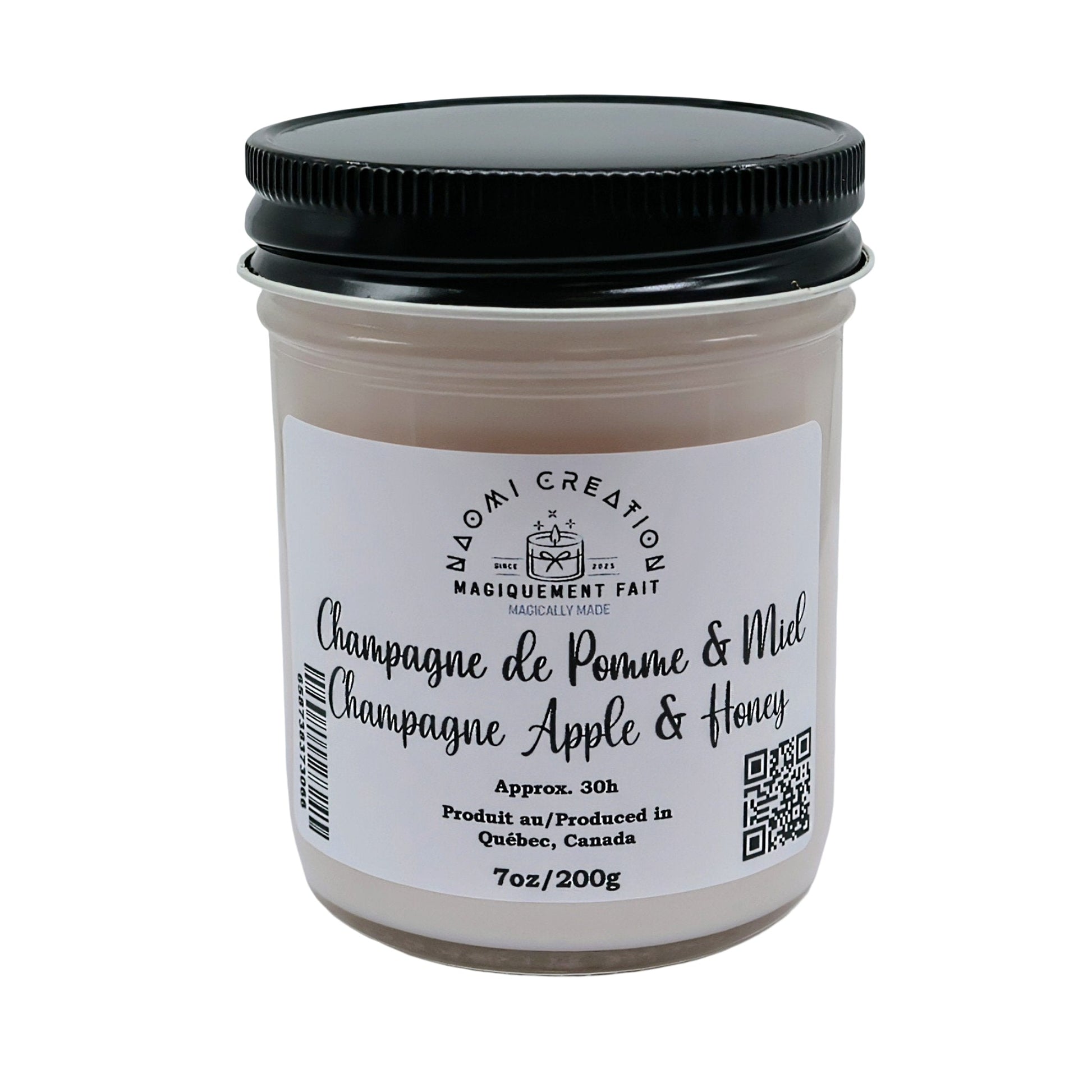 Scented Candles - Champagne Apple & Honey - Wood Wick