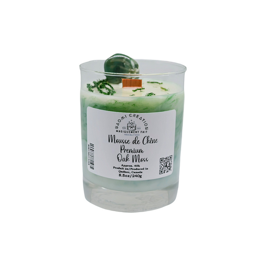 Scented Candles - Oak Moss - Premium - Wood Wick