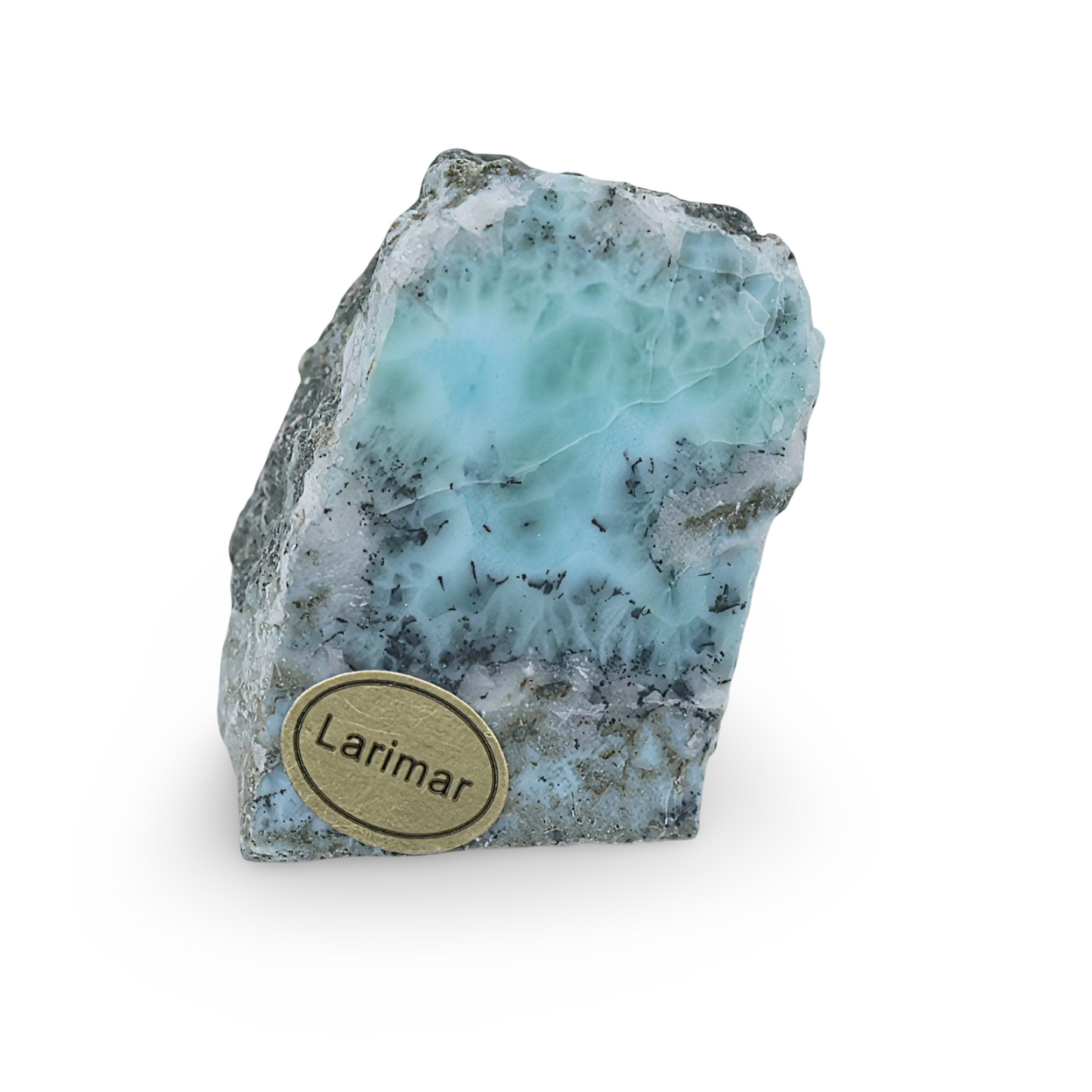 Spécimen de Pierre – Larimar (Brut avec Face Polie) – République Dominicaine – Choisissez votre Pièce