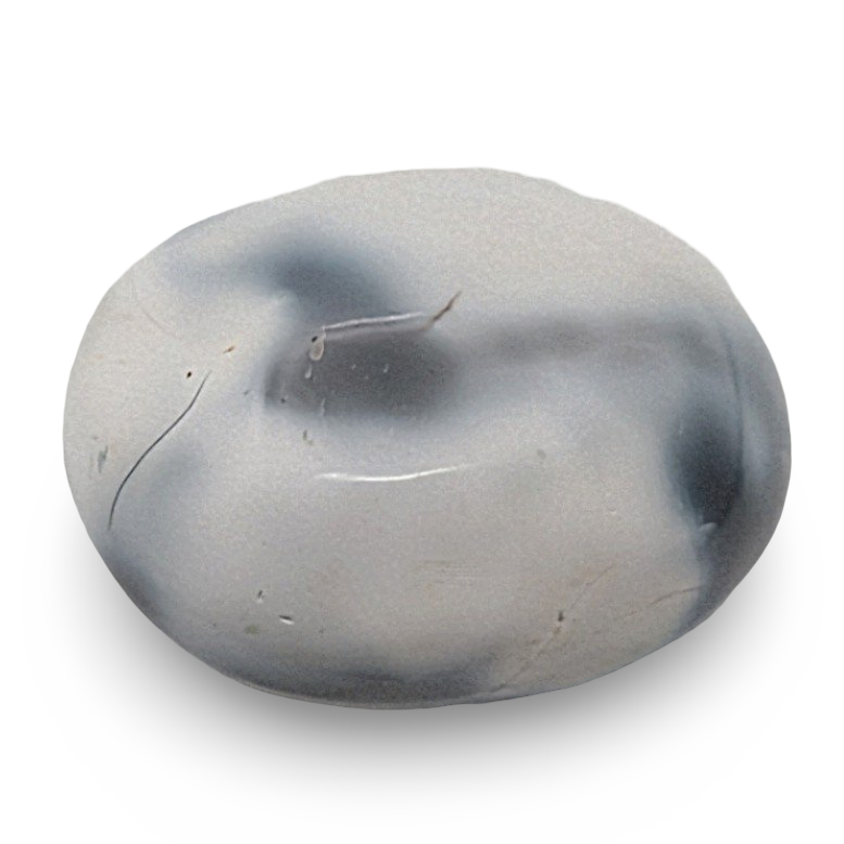 Pierre de Paume - Agate Orque avec Druze - Polie - 154 g