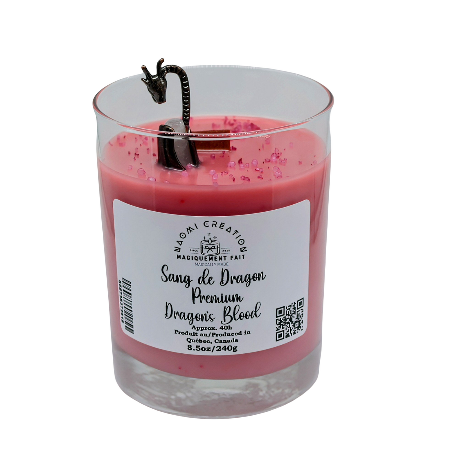 Scented Candles - Dragon Blood - Premium - Wood Wick