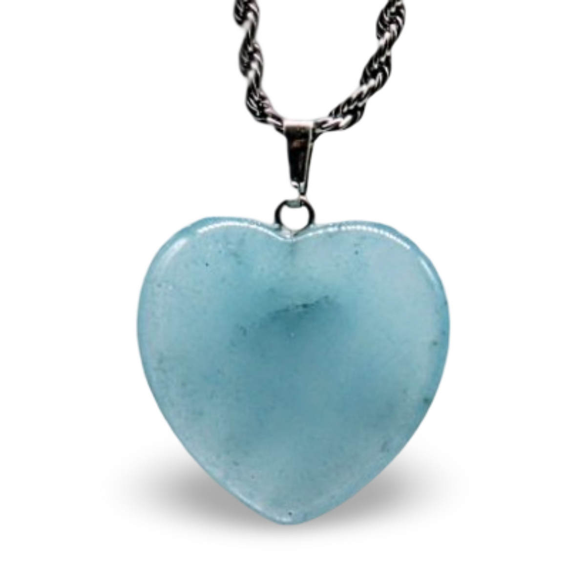 Collier - Forme De Cœur - Aigue-Marine