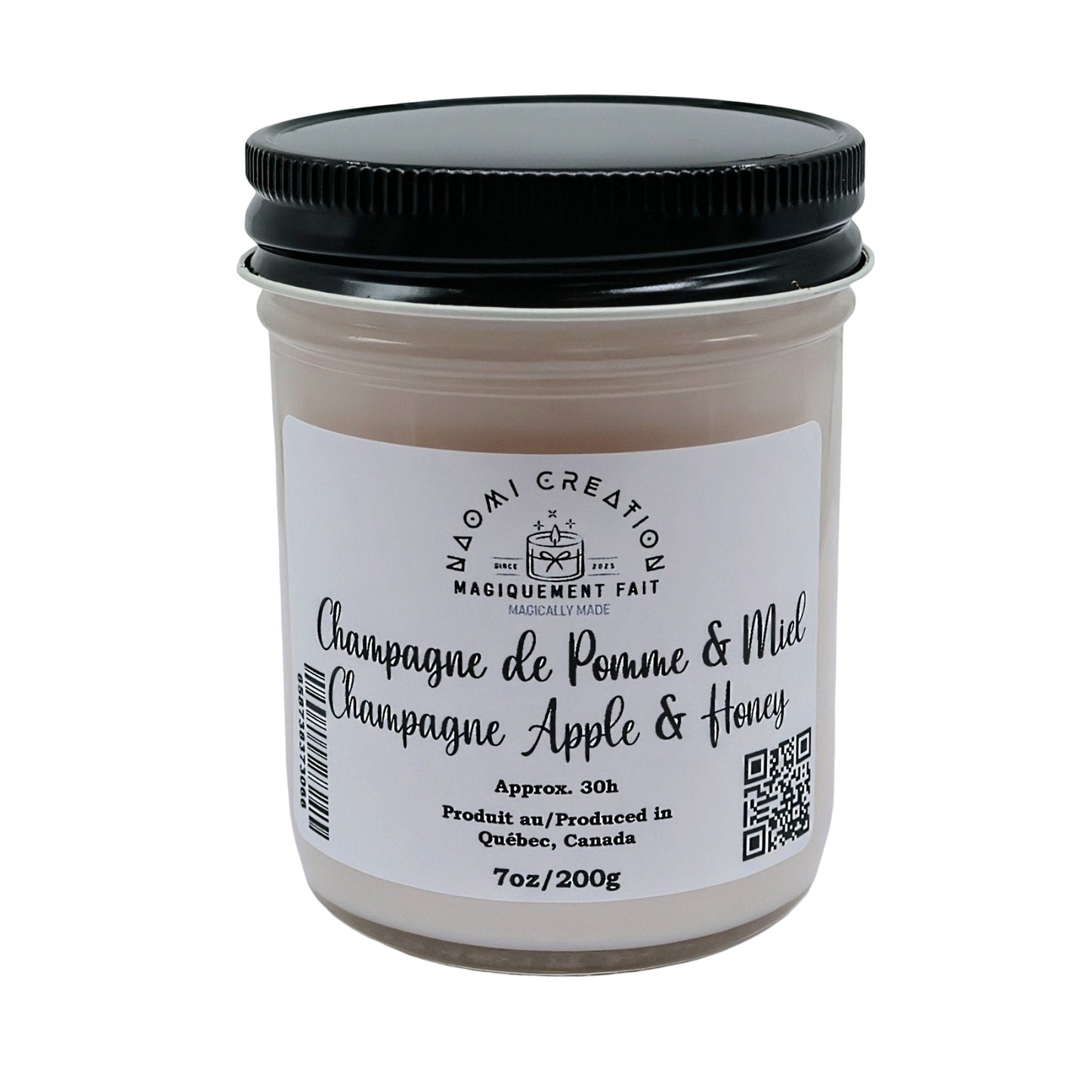 Scented Candles - Champagne Apple & Honey - Wood Wick