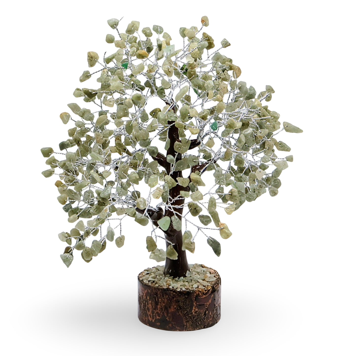 Déco Maison - Arbre à Gemmes - Aventurine Verte - 10.5-11" - 500 Éclats de Pierre