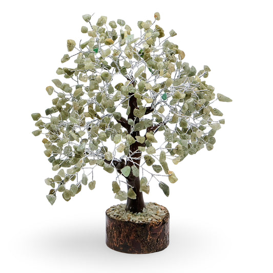 Déco Maison - Arbre à Gemmes - Aventurine Verte - 10.5-11" - 500 Éclats de Pierre