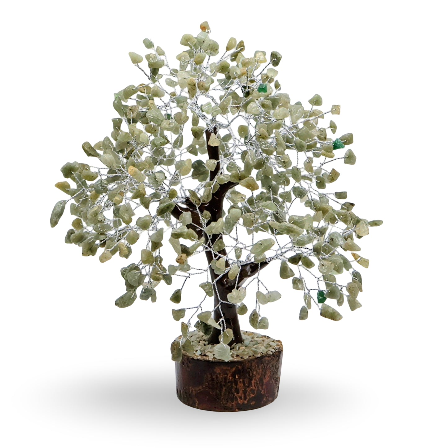 Déco Maison - Arbre à Gemmes - Aventurine Verte - 10.5-11" - 500 Éclats de Pierre