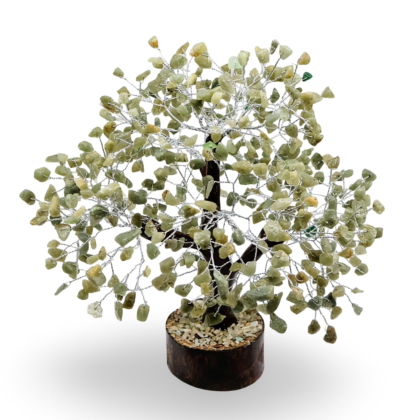 Déco Maison - Arbre à Gemmes - Aventurine Verte - 10.5-11" - 500 Éclats de Pierre