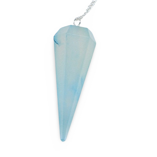 Pendulum - Faceted - Blue Chalcedony