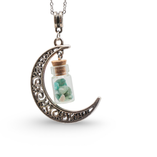 Necklace - Moon Bottle - Amazonite