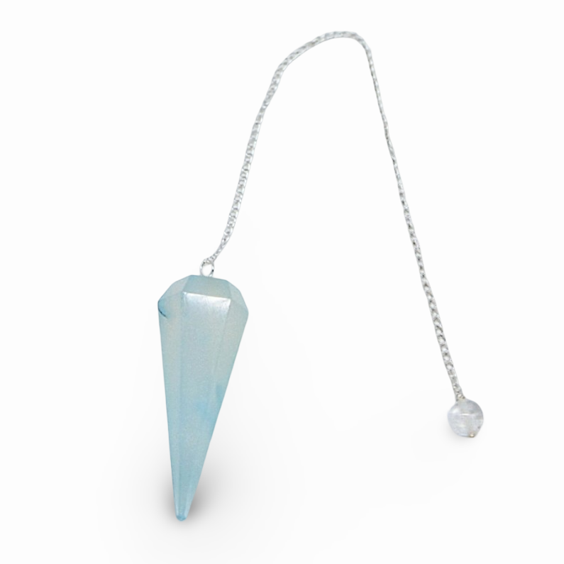 Pendulum - Faceted - Blue Chalcedony