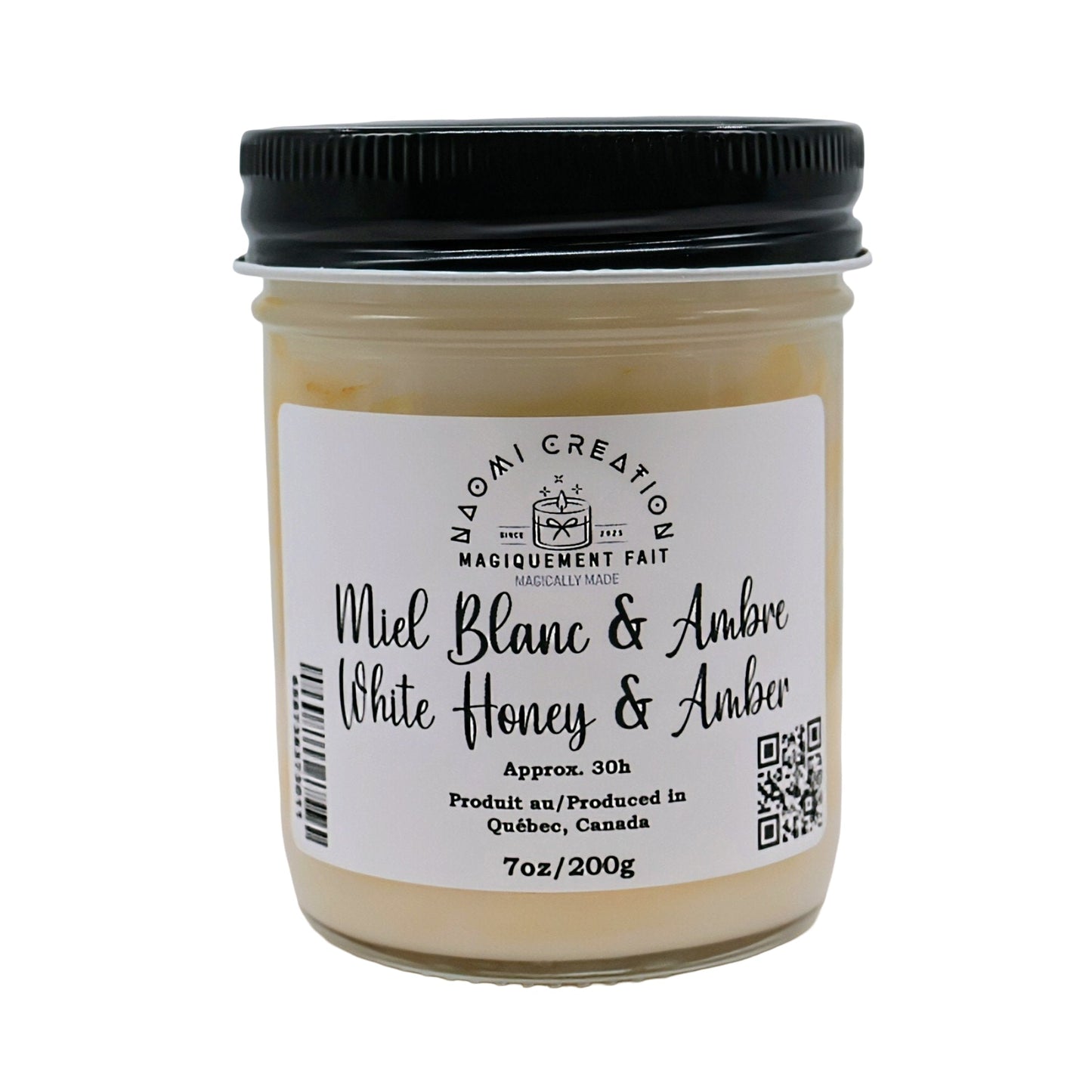 Scented Candles - White Honey & Amber - Wood Wick