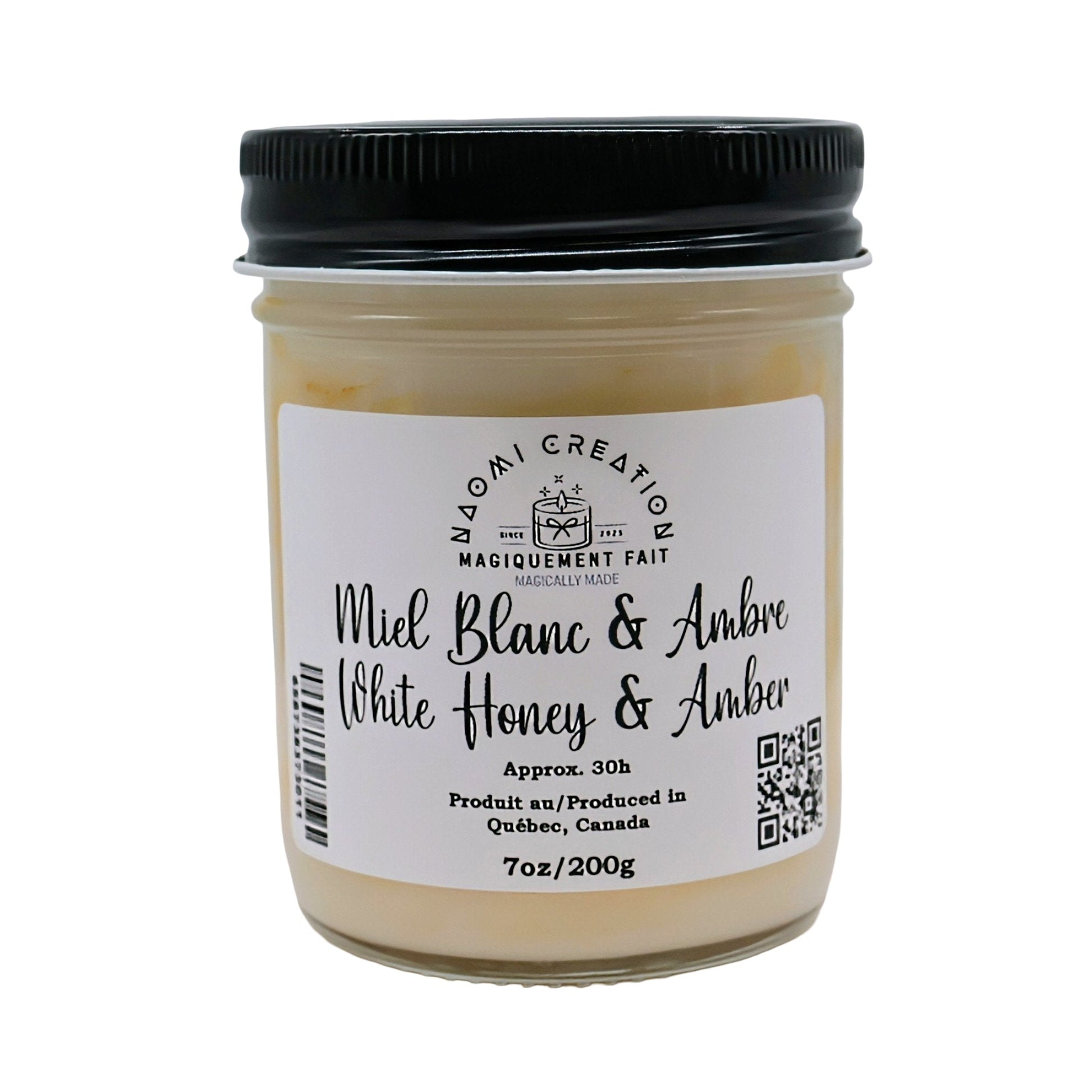 Scented Candles - White Honey & Amber - Wood Wick