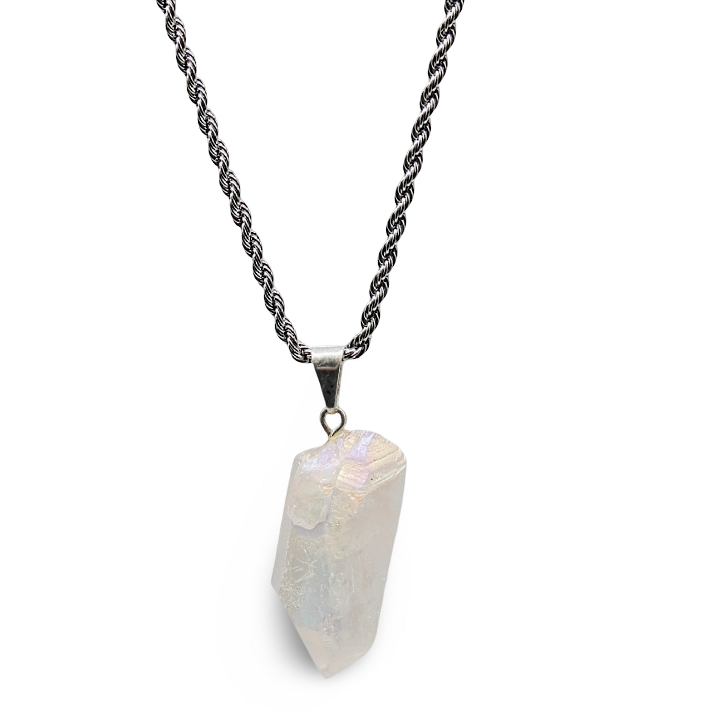 Collier - Aura Quartz Clair - Pointe