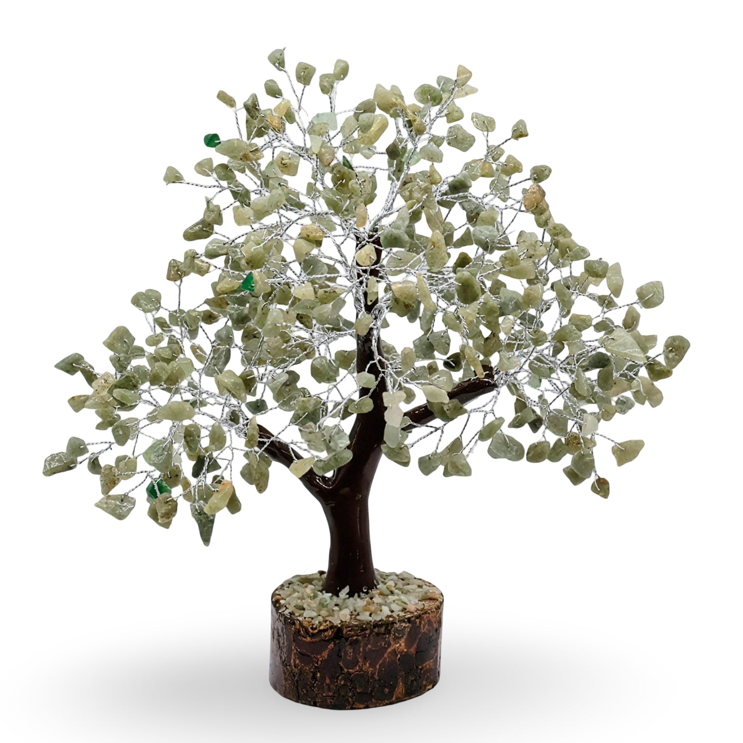 Déco Maison - Arbre à Gemmes - Aventurine Verte - 10.5-11" - 500 Éclats de Pierre
