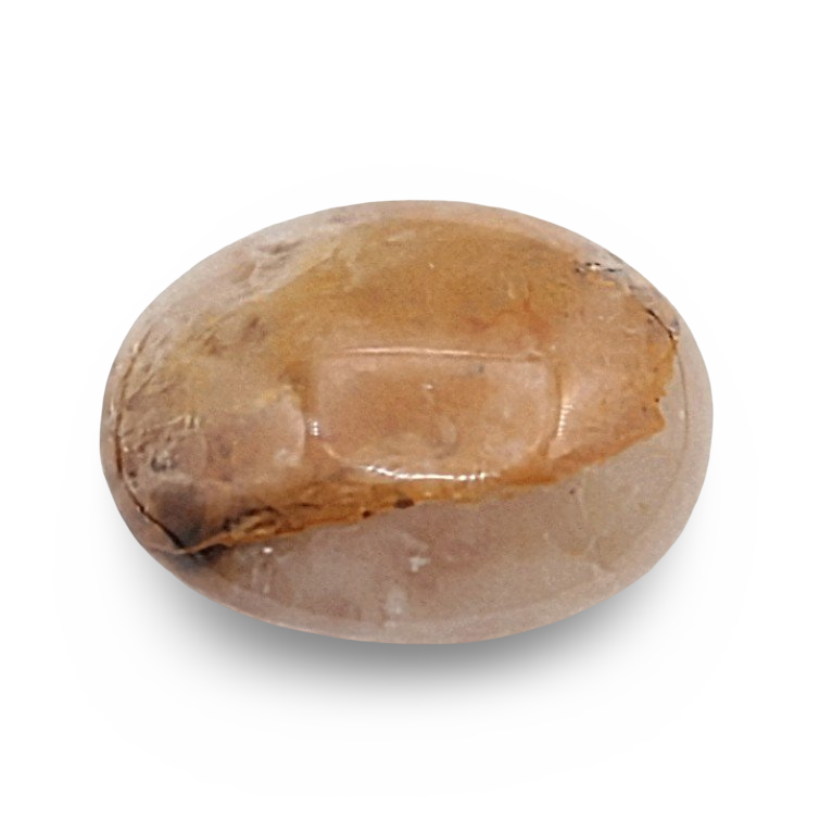 Pierre de Paume - Quartz Hématoïde Jaune - Poli - 71 g