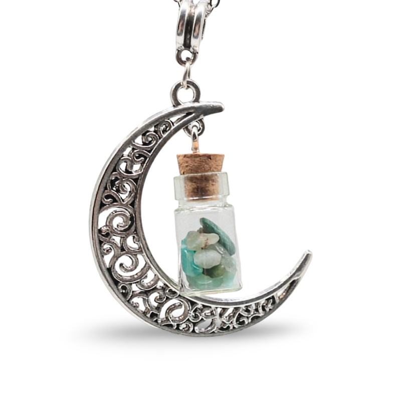 Necklace - Moon Bottle - Amazonite