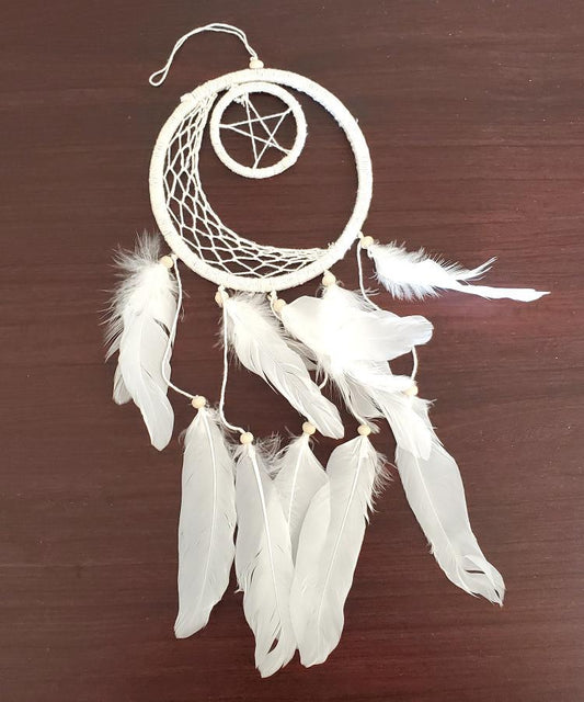 Home Decor - Dreamcatcher - Crescent Moon & Pentagram - 15 High