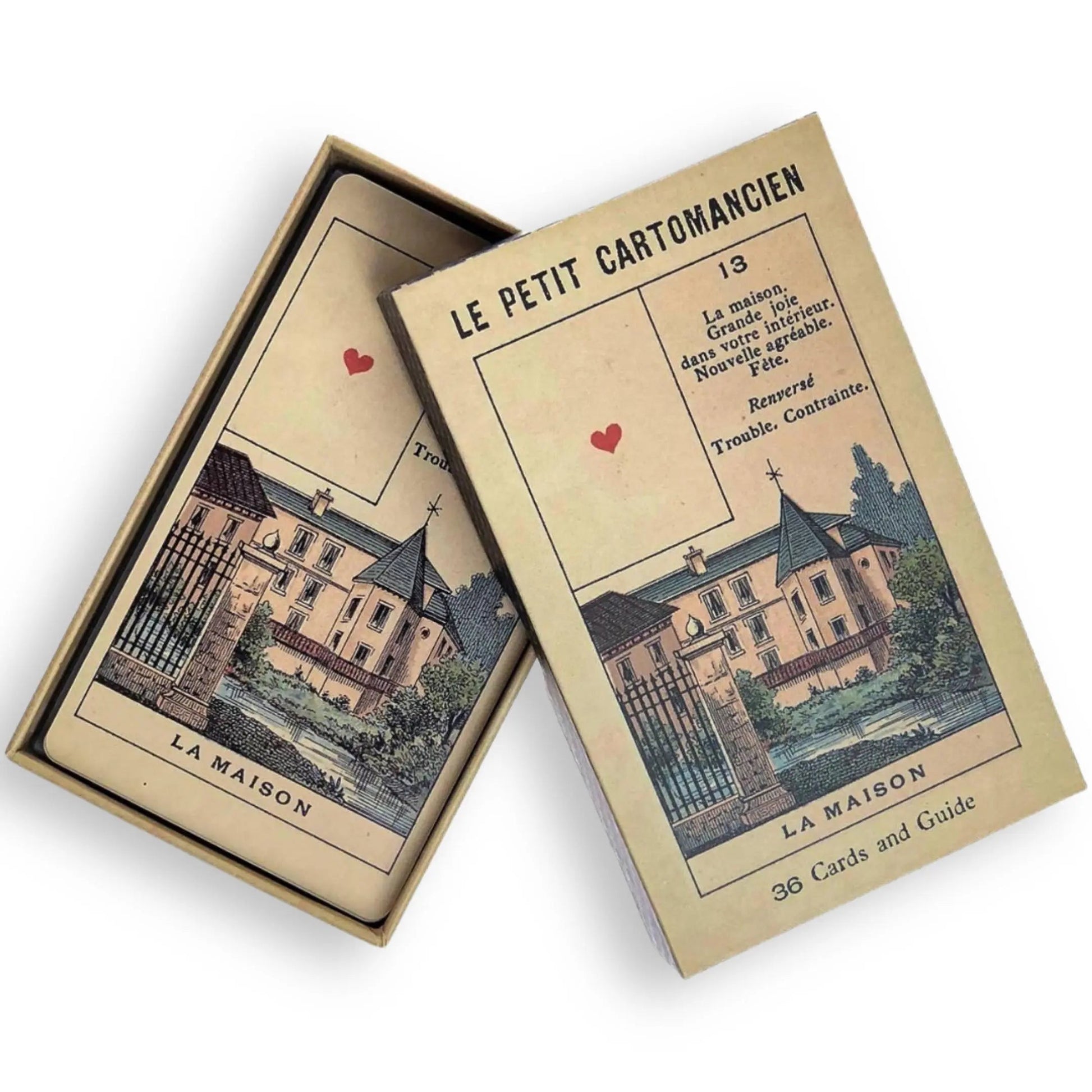 Astro Tarot Oracle -Le Petit Cartomancien with Bilingual Guidebook -Vintage Visionary Tarot - Arômes et Évasions