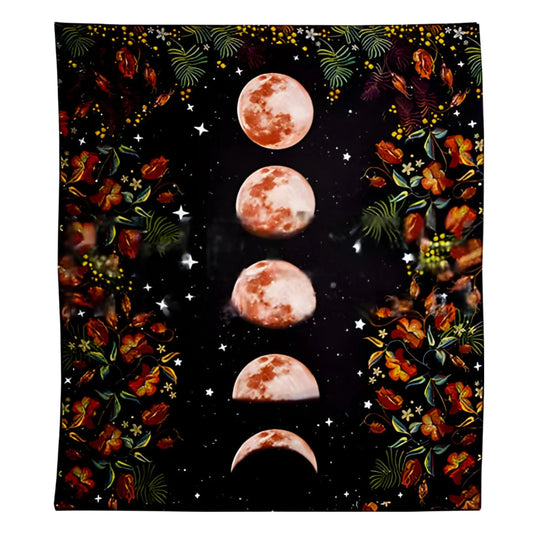 Banner -Rectangular Tapestry -Moon Phase -Wall Decor -Aromes Evasions