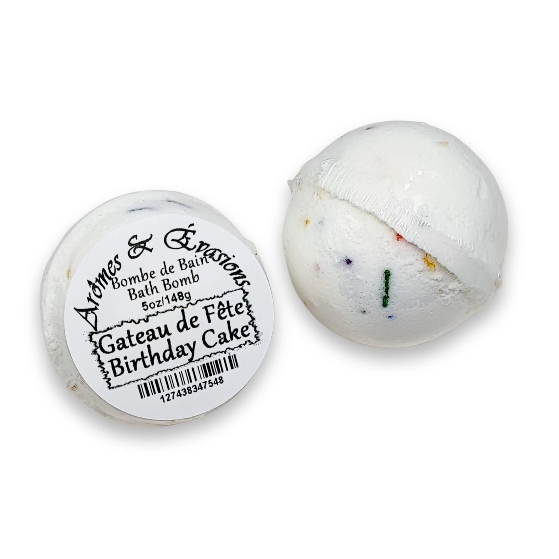 Bath Bomb -Birthday Cake -Bath Bomb -Aromes Evasions 