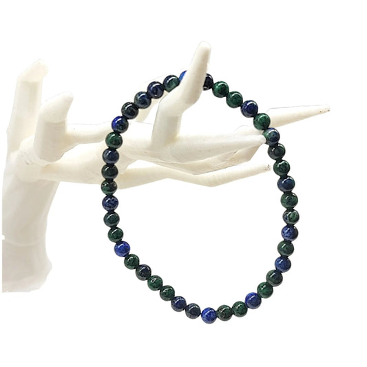 Bracelet -Azurite & Malachite -4mm -4mm -Aromes Evasions 