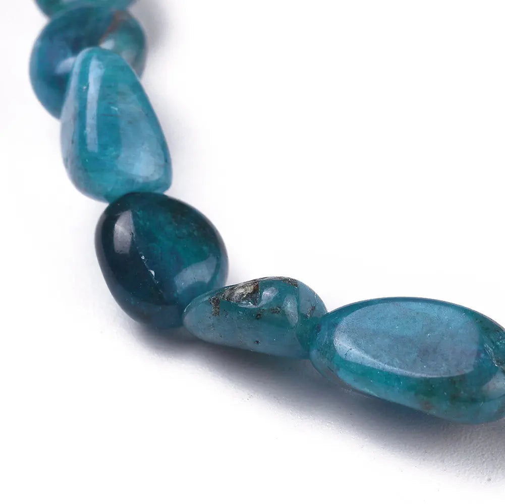 Bracelet -Blue Apatite -Natural Shape -Natural Shape Stone -Aromes Evasions 