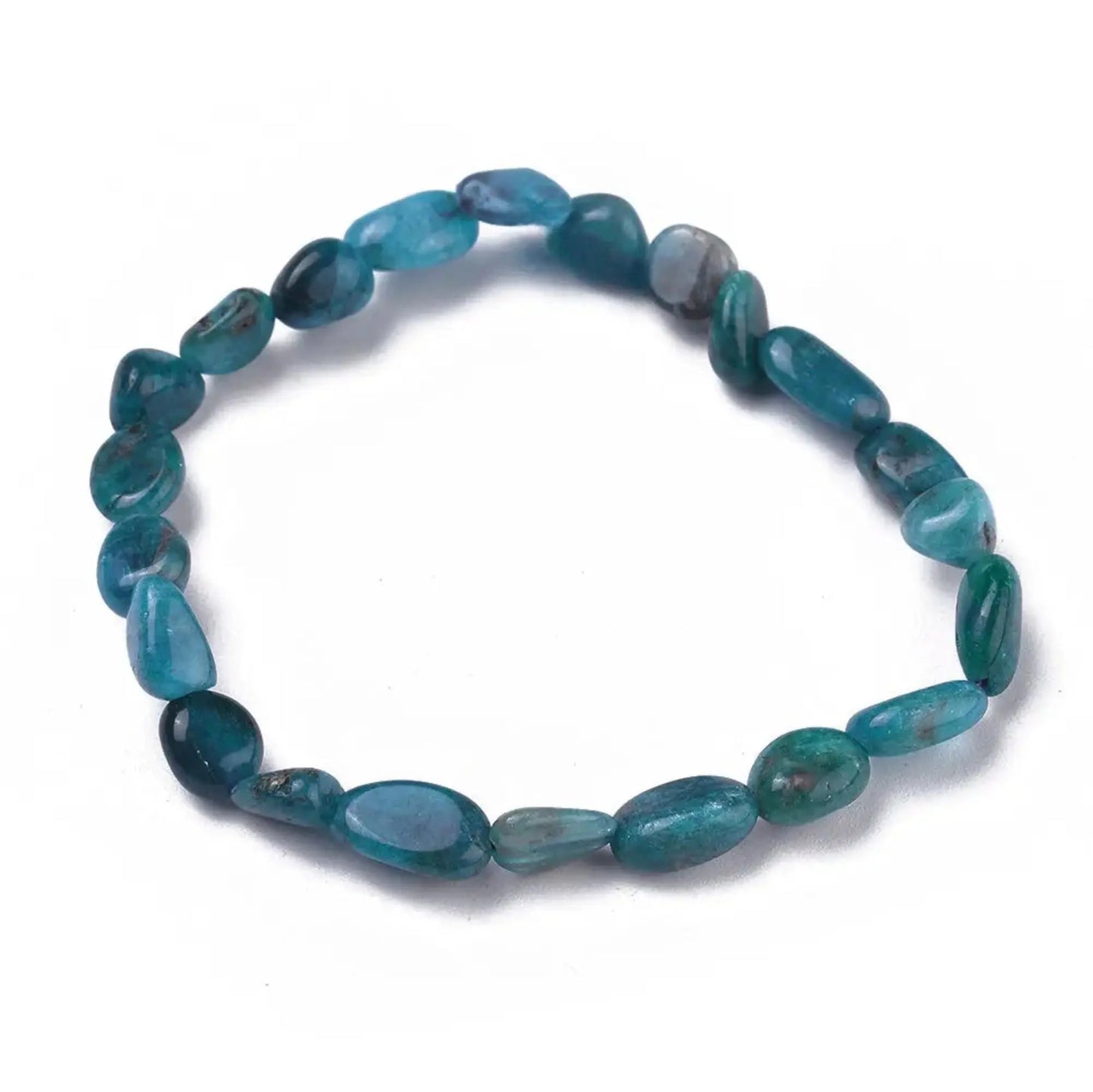 Bracelet -Blue Apatite -Natural Shape -Natural Shape Stone -Aromes Evasions 