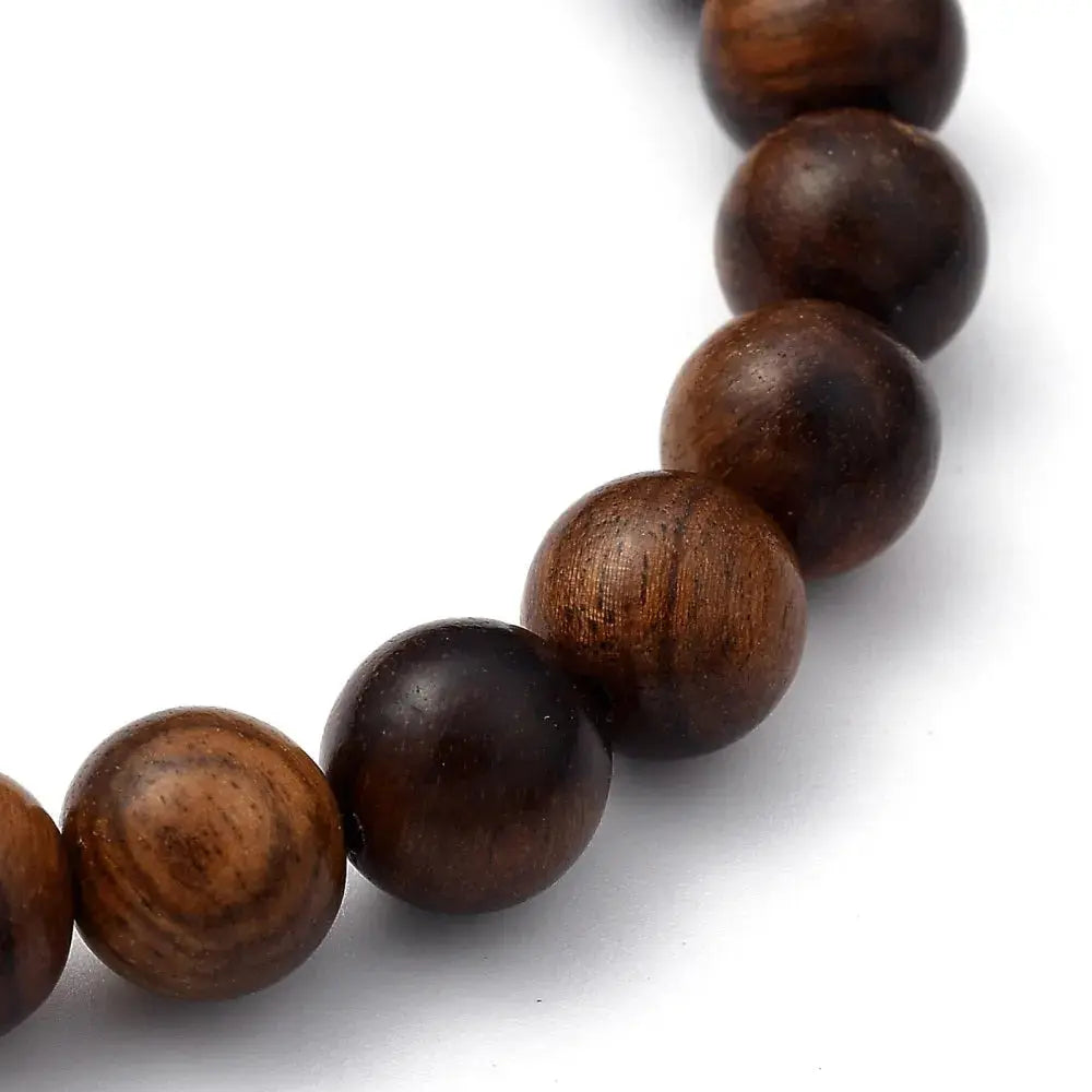 Bracelet -Natural Wood -Brown -8mm -Aromes Evasions 