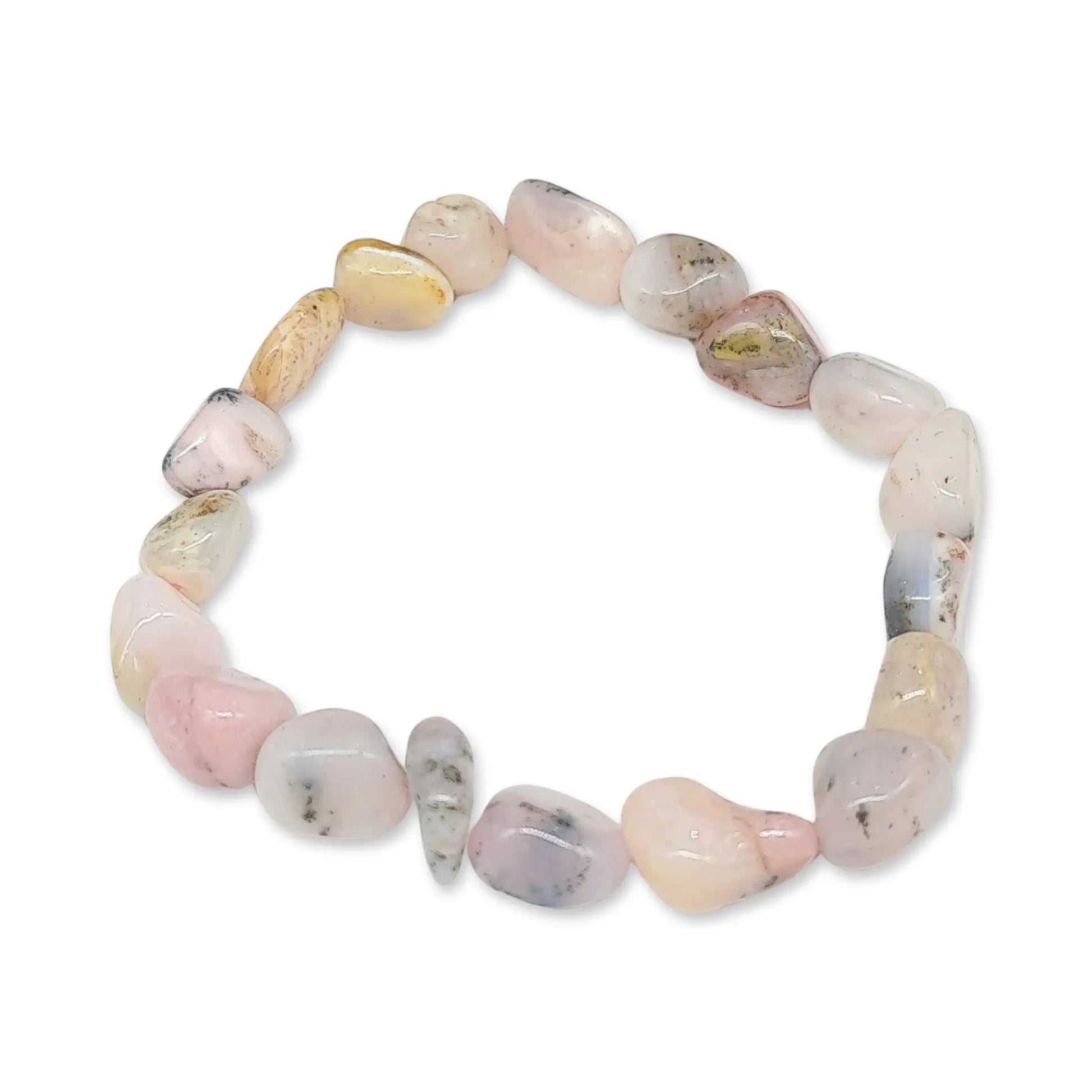 Bracelet -Pink Opal -Natural Shape Stone -Natural Shape Stone -Aromes Evasions 