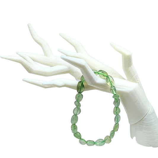 Bracelet -Prehnite -Small Natural Shape Stone -Small Natural Shape -Aromes Evasions 