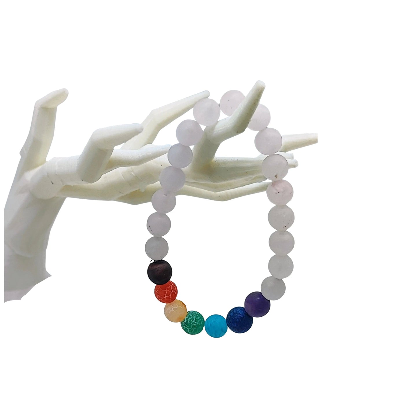 Bracelet -Rose Quartz -7 Chakras -8mm -8mm -Aromes Evasions 