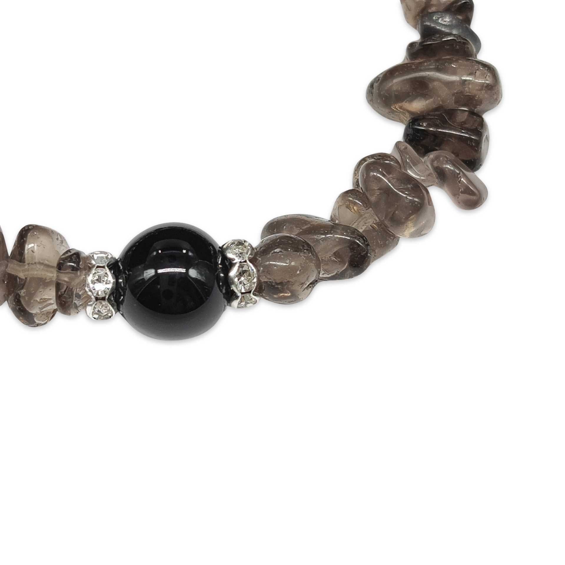 Bracelet -Smoky Quartz -Chips & Bead -Chips -Aromes Evasions 