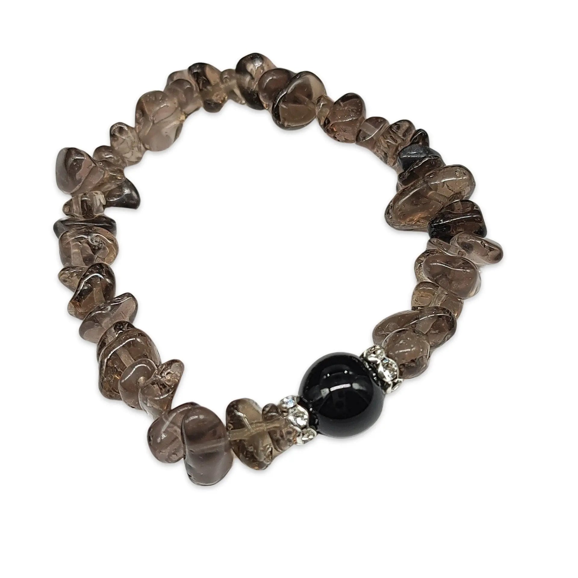 Bracelet -Smoky Quartz -Chips & Bead -Chips -Aromes Evasions 