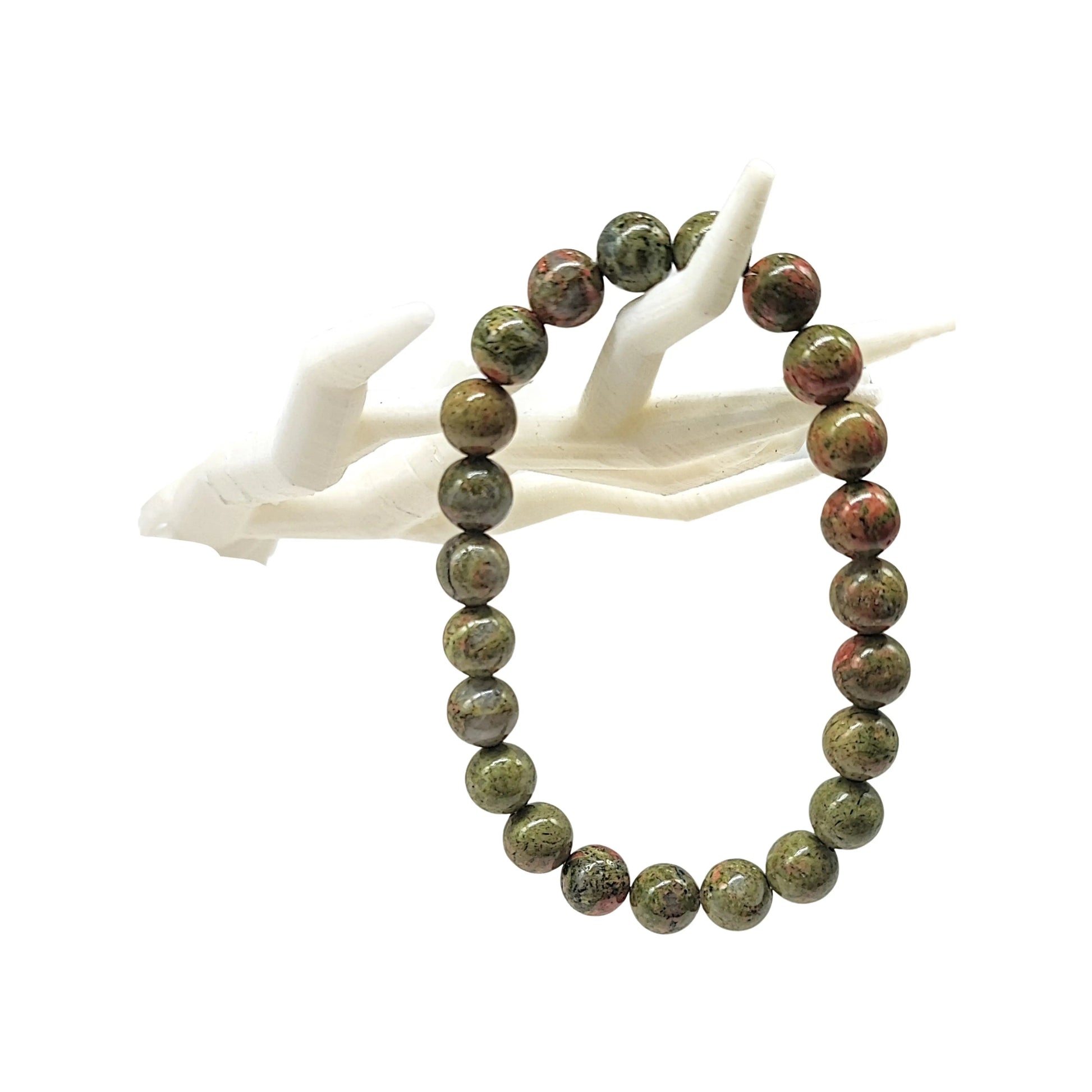 Bracelet -Unakite -8mm -8mm -Aromes Evasions 