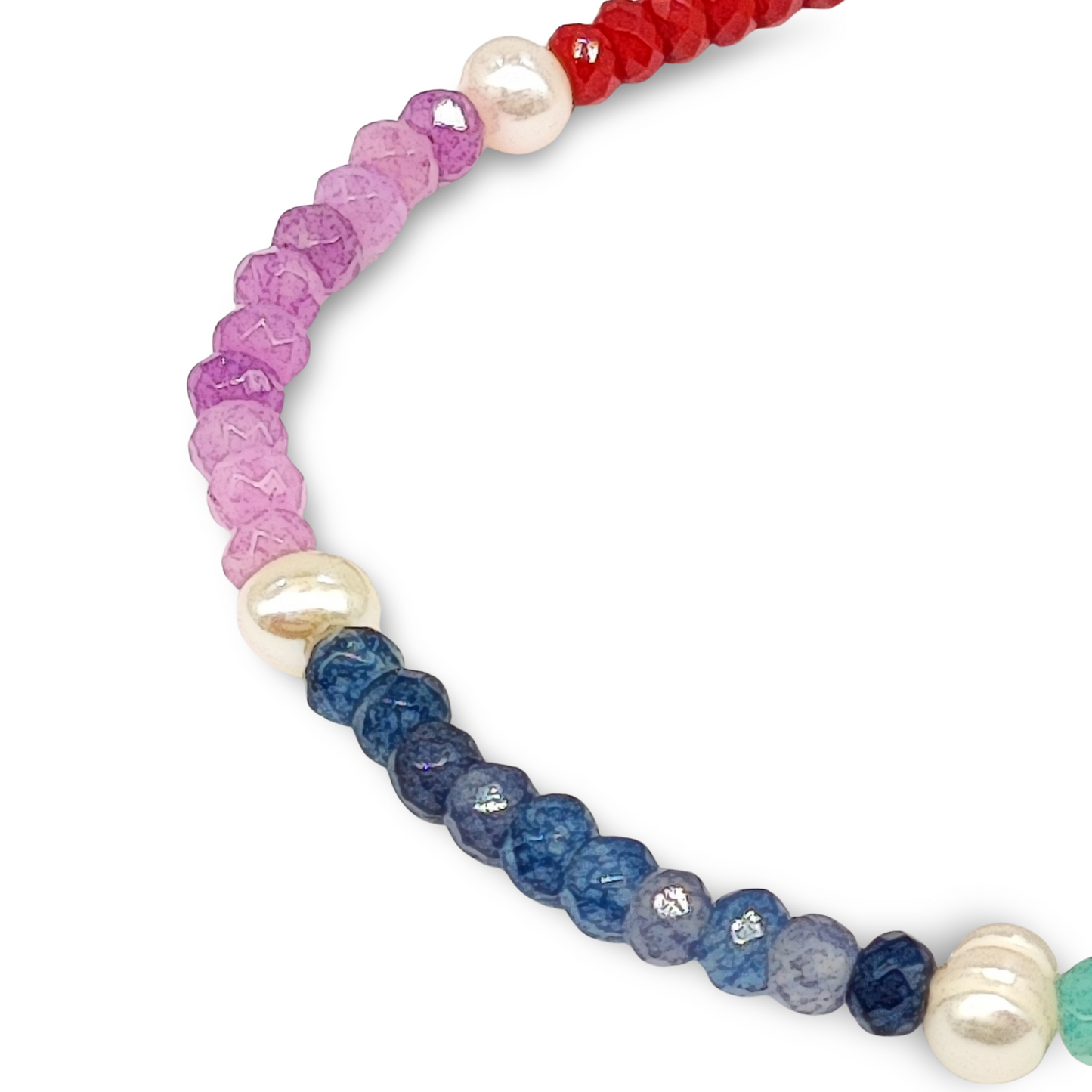 Bracelet -7 Chakras -Faceted -4mm - Arômes et Évasions