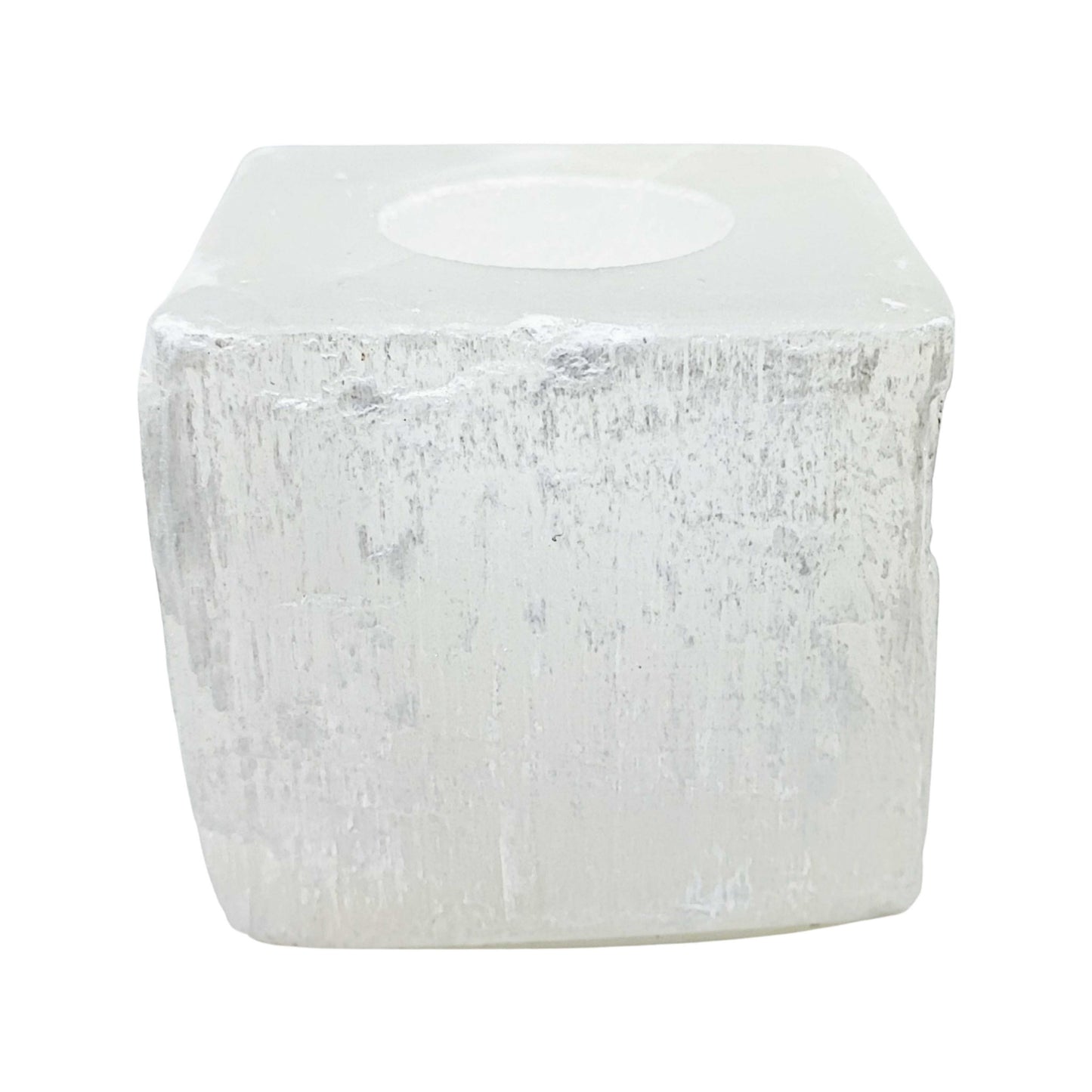 Candle Holder -Selenite Cube -Stone -Aromes Evasions 
