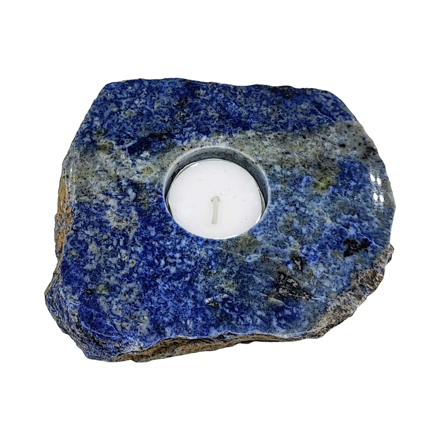 Candle Holder -Sodalite -Tea Light -Stone -Aromes Evasions 