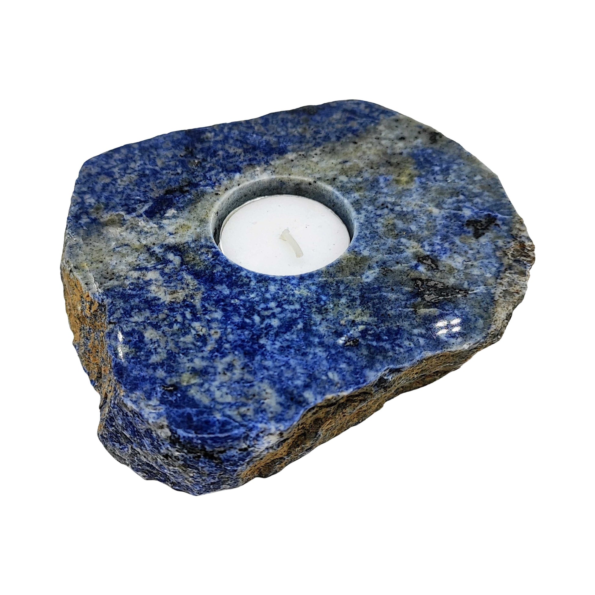 Candle Holder -Sodalite -Tea Light -Stone -Aromes Evasions 