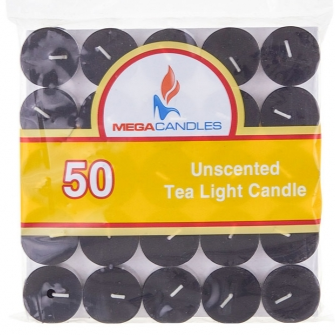 Candle -Tealights -Black -Pack of 50 - Arômes et Évasions