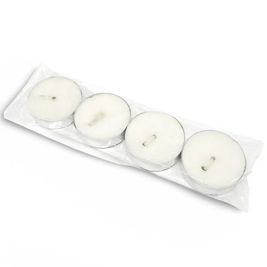 Candle -Tealights -White -Pack of 4 -T-Lights -Aromes Evasions