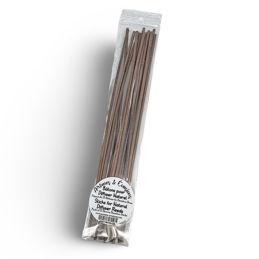 Diffuser -Brown Rattan 10 Inch Reeds -15 Sticks Pack - Arômes et Évasions