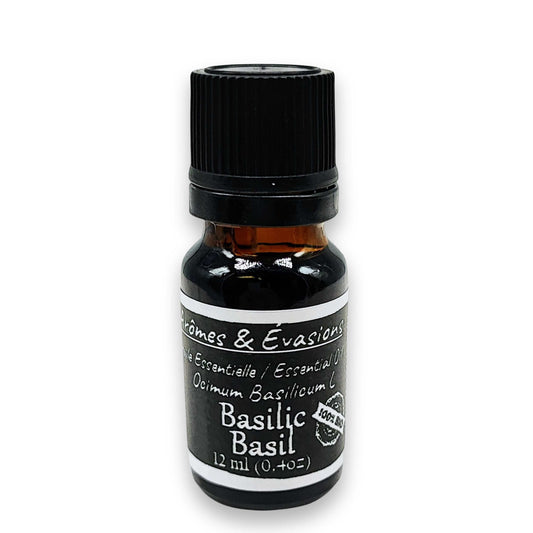 Essential Oil -Basil (Ocimum Basilicum L) -Herbal Scent -Aromes Evasions 