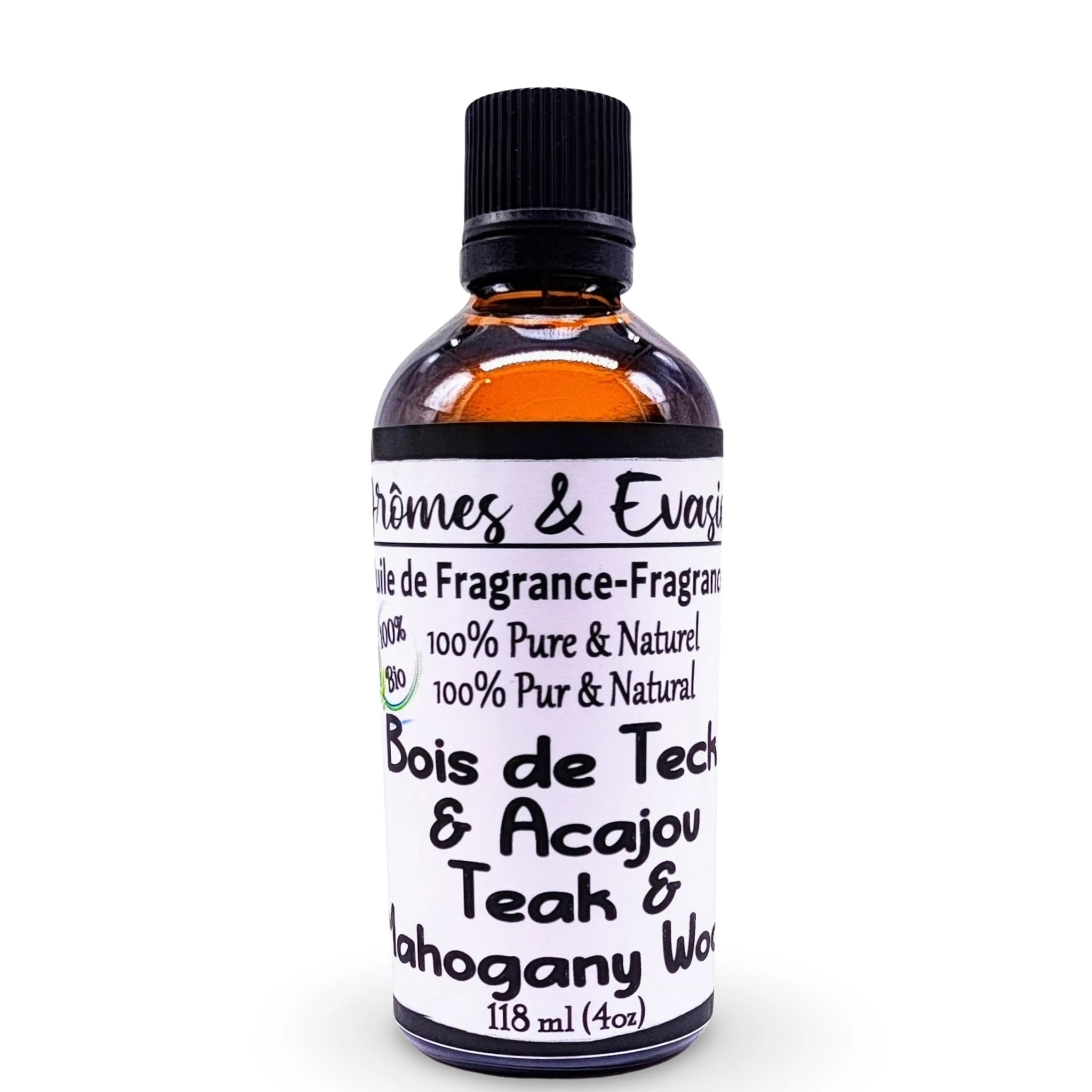 Fragrance Oil -Teak & Mahogany Wood -Woody Scent -Aromes Evasions