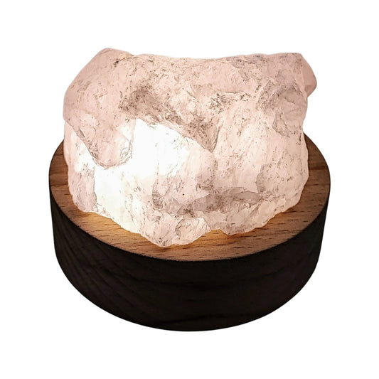 Home Decor -Crystal Aura -Rose Quartz -Healing Lamp -Home Decor -Aromes Evasions 