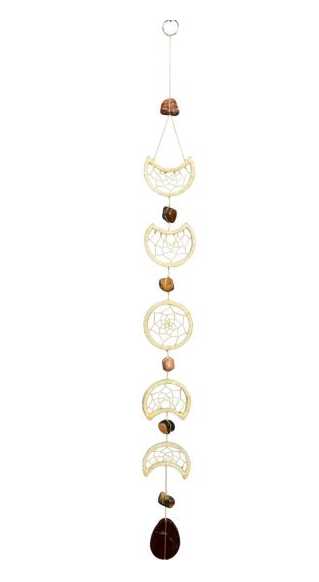 Home Decor -Dreamcatcher String -Natural with Stones -Moon Phases -Dreamcatcher -Aromes Evasions 