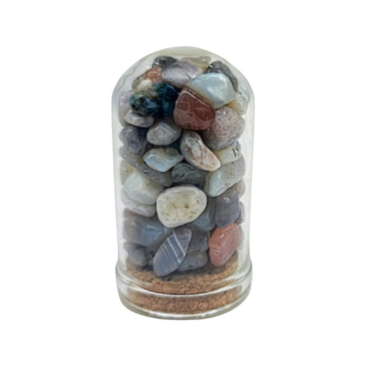 Home Decor -Small Decorative Bell -Agate Bostwana -15ml -Gemstone Bell -Aromes Evasions 