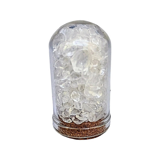 Home Decor -Small Decorative Bell -Clear Crystal Quartz -15ml -Gemstone Bell -Aromes Evasions 