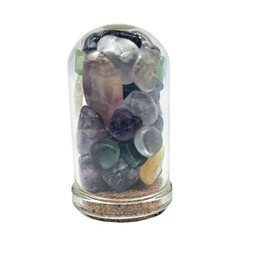 Home Decor -Small Decorative Bell -Fluorite -15ml -Gemstone Bell -Aromes Evasions 
