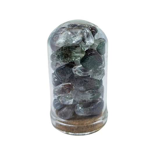 Home Decor -Small Decorative Bell -Green Phantom Quartz -15ml -Gemstone Bell -Aromes Evasions 